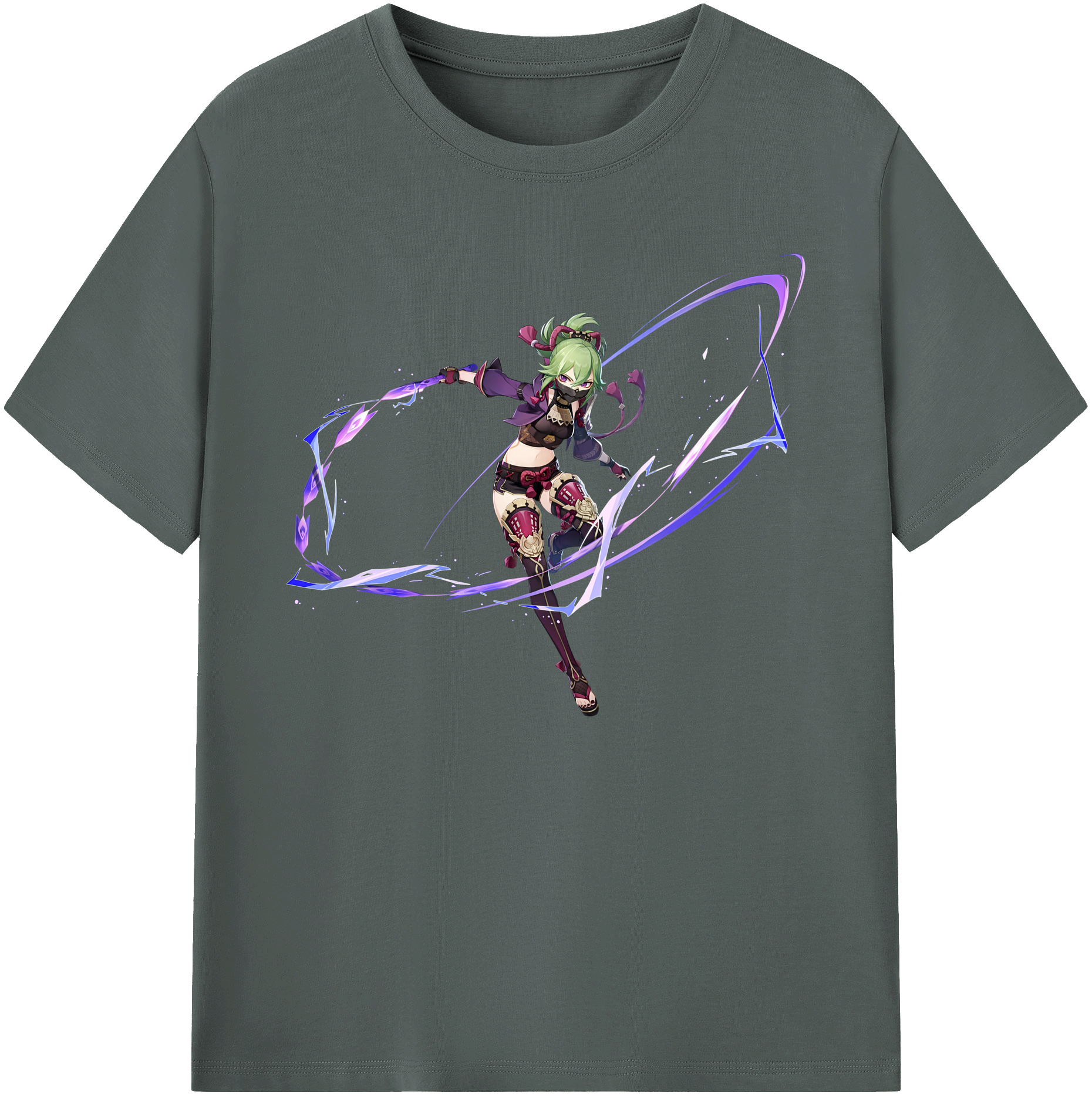 げんし神  久岐忍 くき しのぶ genshin Kuki Shinobu 綿100％ メンズ半袖Tシャツ｜肌触りやわらか＆通気性
